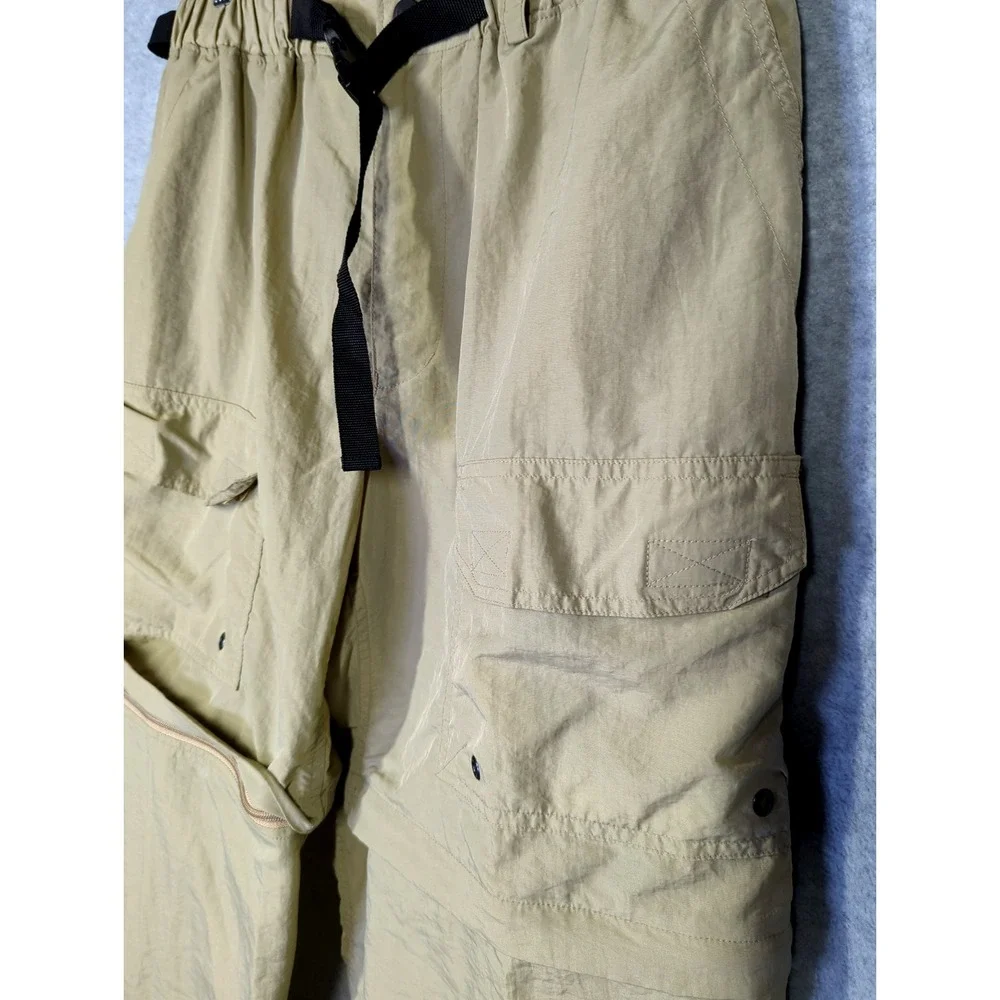 REI Co-op Sahara Convertible Belted Pants Men L Army Green Hiking Camping Travel